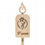 Lesena svečka na pik Roža - v spomin